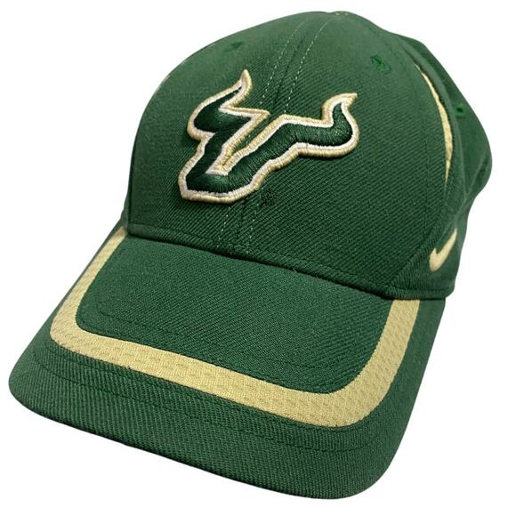 South Florida Bulls Hat Strapback Cap Mens Green Team Nike NCAA Football - Picture 1 of 10
